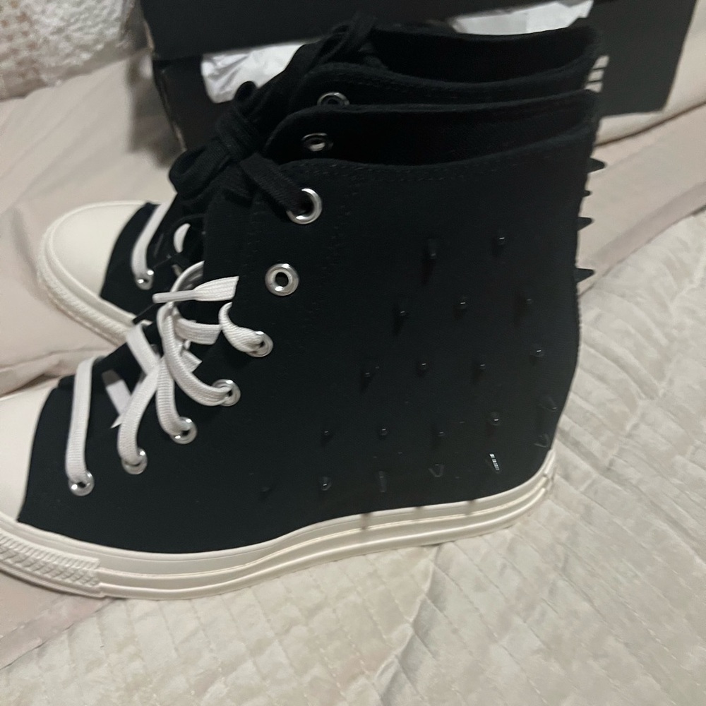 New Converse Black High-Tops with White Sole and Studs - Picture 13 of 16